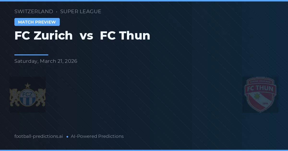 FC Zurich vs FC Thun — hula at preview ng laban