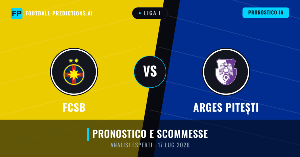 FCSB vs Arges Pitești — pronostico e anteprima del match