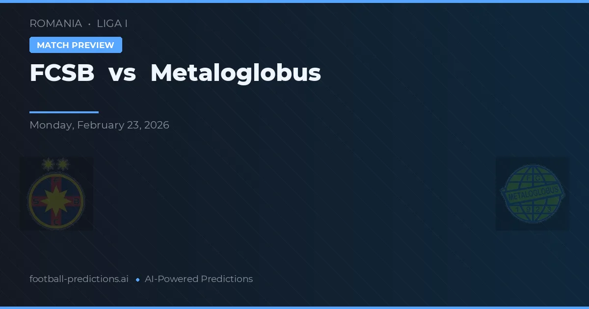 FCSB vs Metaloglobus — dự đoán và xem trước trận đấu