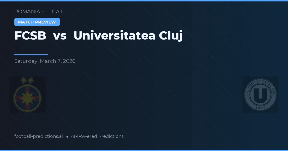 FCSB vs Universitatea Cluj — Prognose und Spielvorschau
