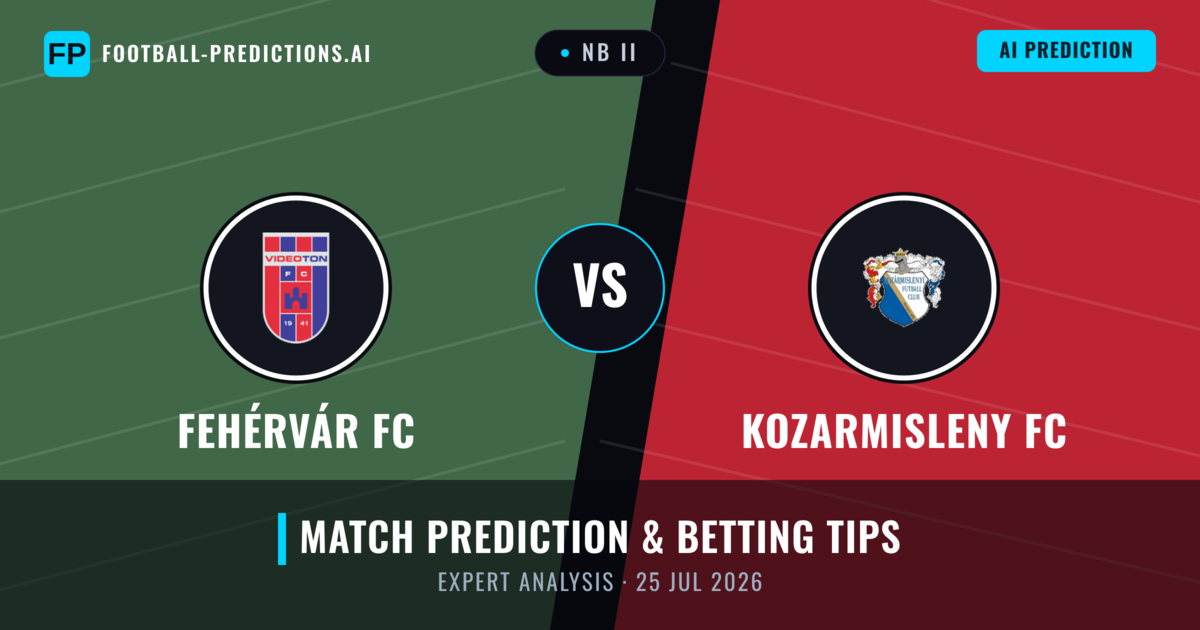 Fehérvár FC vs Kozarmisleny FC — match prediction & preview