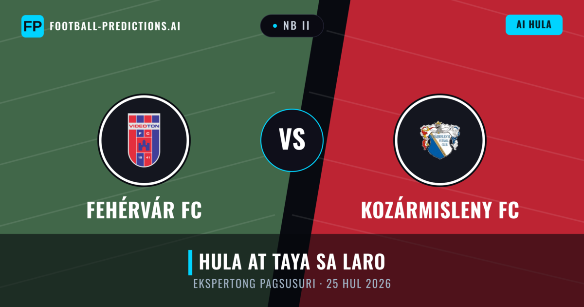 Fehérvár FC vs Kozármisleny FC — hula at preview ng laban