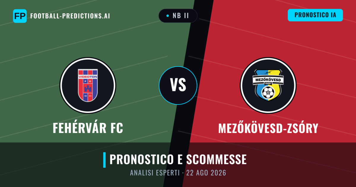 Fehérvár FC vs Mezőkövesd-Zsóry — pronostico e anteprima del match