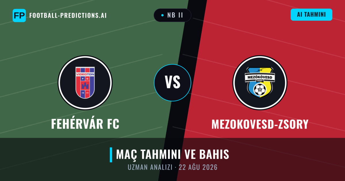 Fehérvár FC - Mezokovesd-Zsory — maç tahmini ve önizleme