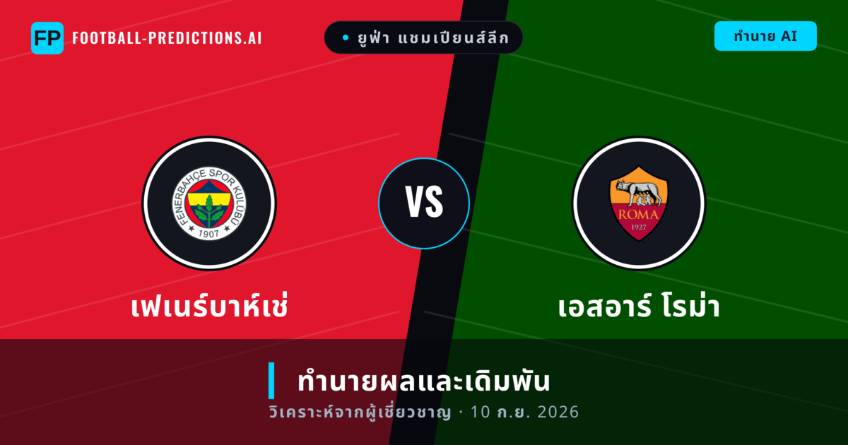 เฟเนร์บาห์เช่ พบ เอสอาร์ โรม่า — ทำนายผลและพรีวิวการแข่งขัน