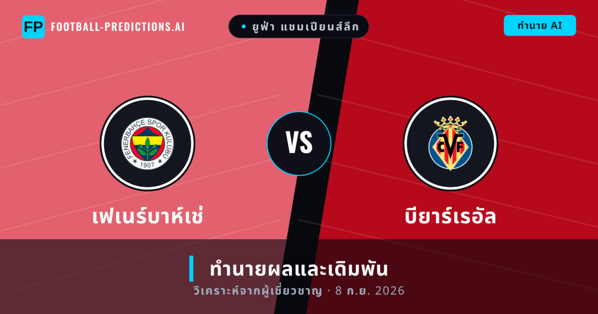 เฟเนร์บาห์เช่ พบ บียาร์เรอัล — ทำนายผลและพรีวิวการแข่งขัน
