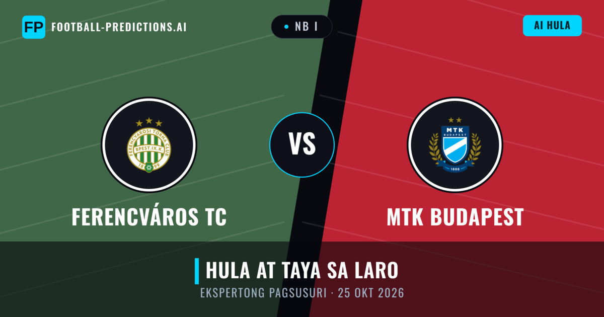 Ferencváros TC vs MTK Budapest — hula at preview ng laban
