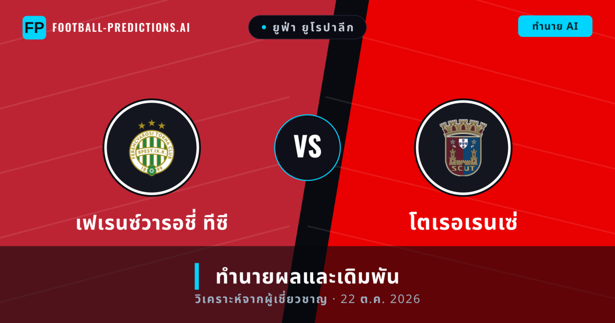 เฟเรนซ์วารอชี่ ทีซี พบ โตเรอเรนเซ่ — ทำนายผลและพรีวิวการแข่งขัน