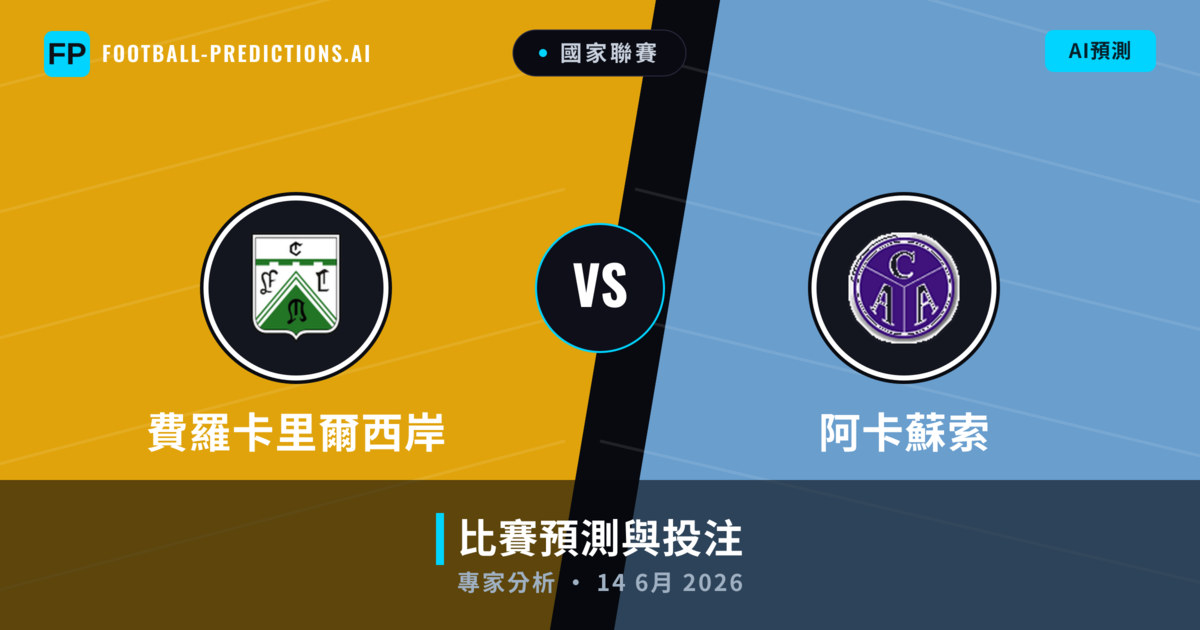 費羅卡里爾西岸 vs 阿卡蘇索 — 比赛预测和前瞻