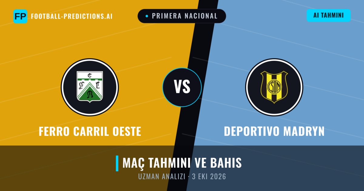 Ferro Carril Oeste - Deportivo Madryn — maç tahmini ve önizleme