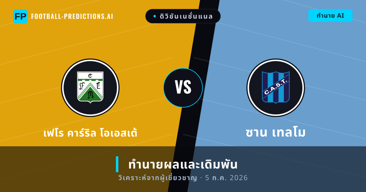 เฟโร คาร์ริล โอเอสเต้ พบ ซาน เทลโม — ทำนายผลและพรีวิวการแข่งขัน