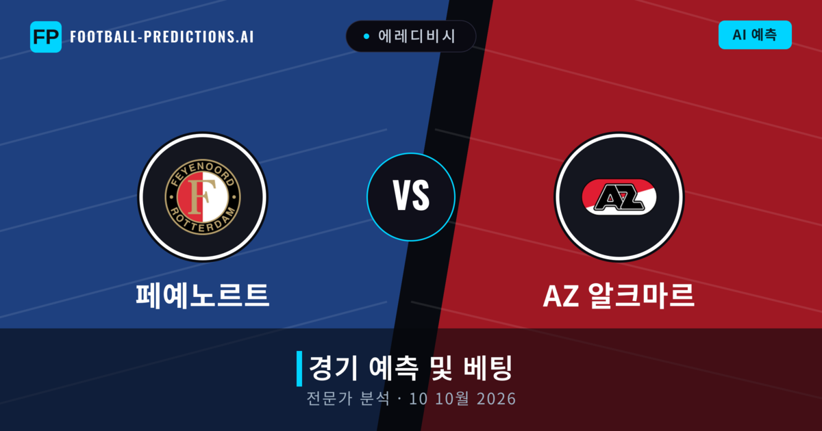 페예노르트 대 AZ 알크마르 — 경기 예측 및 프리뷰