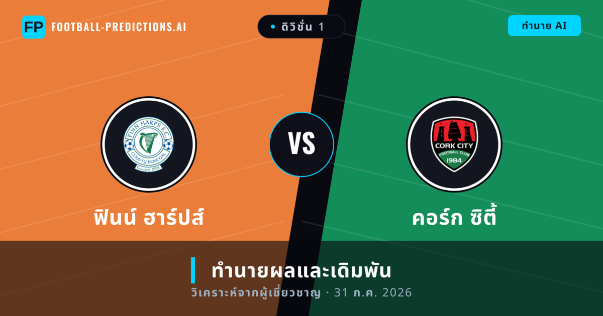 ฟินน์ ฮาร์ปส์ พบ คอร์ก ซิตี้ — ทำนายผลและพรีวิวการแข่งขัน