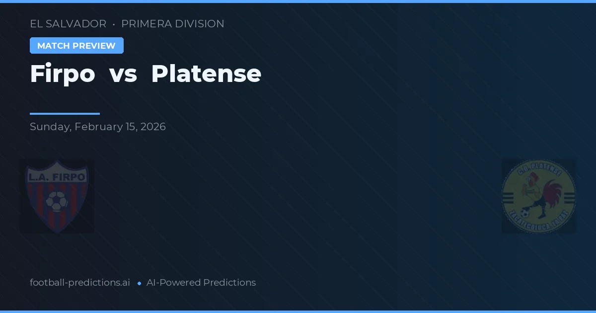 Firpo - Platense — maç tahmini ve önizleme