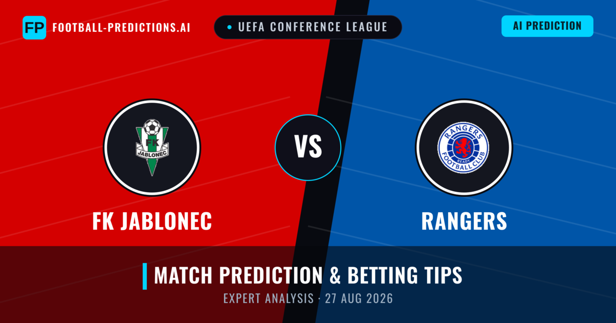 FK Jablonec vs Rangers — match prediction & preview