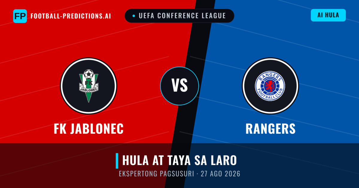 FK Jablonec vs Rangers — hula at preview ng laban