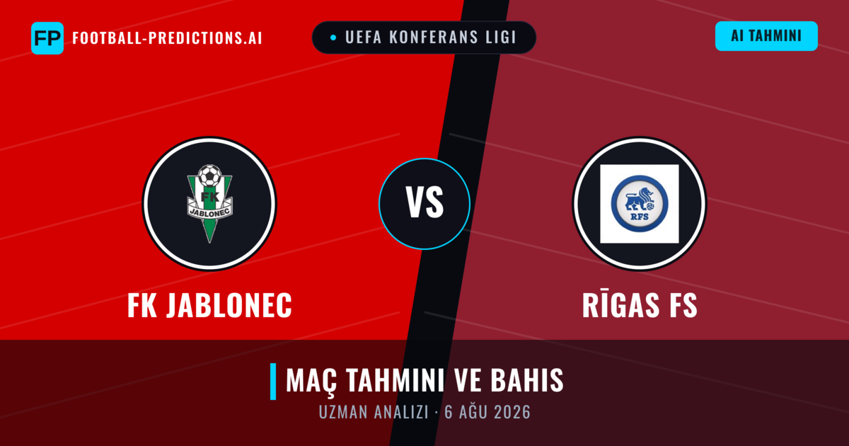 FK Jablonec - Rīgas FS — maç tahmini ve önizleme