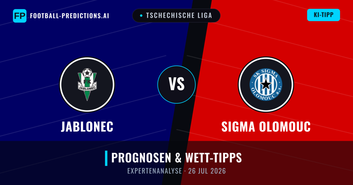 Jablonec vs Sigma Olomouc — Prognose und Spielvorschau