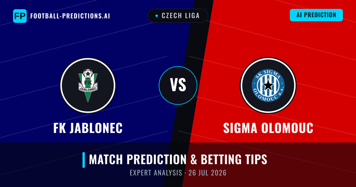 FK Jablonec vs Sigma Olomouc — match prediction & preview