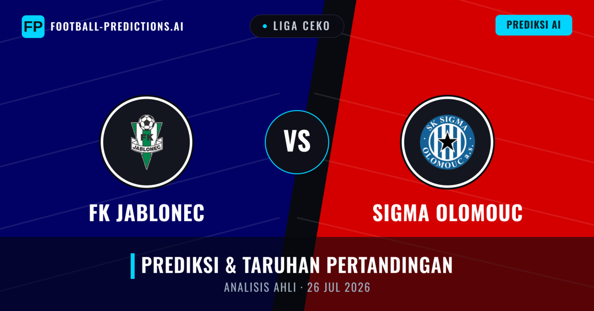 FK Jablonec vs Sigma Olomouc — prediksi dan pratinjau pertandingan