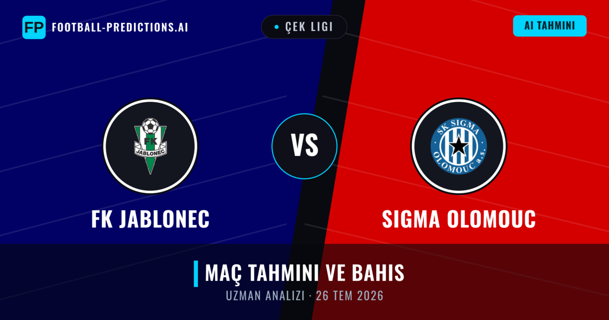 FK Jablonec - Sigma Olomouc — maç tahmini ve önizleme