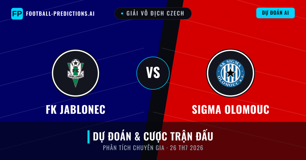 FK Jablonec vs Sigma Olomouc — dự đoán và xem trước trận đấu
