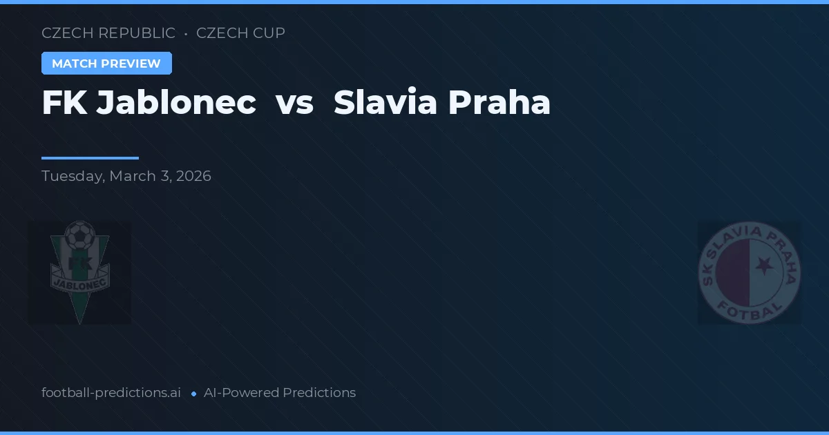 Jablonec vs Slavia Praga — pronostico e anteprima del match