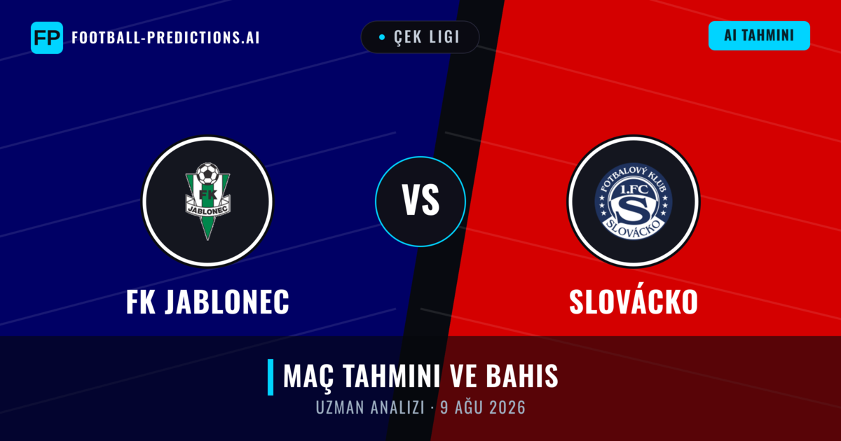 FK Jablonec - Slovácko — maç tahmini ve önizleme