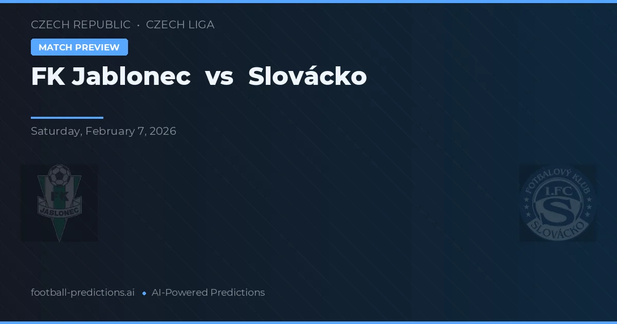 Jablonec vs Slovácko — pronostico e anteprima del match