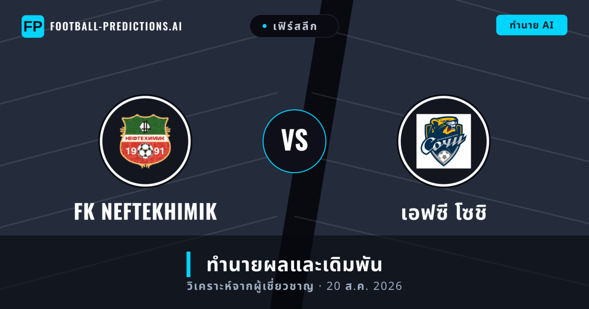 FK Neftekhimik พบ เอฟซี โซชิ — ทำนายผลและพรีวิวการแข่งขัน