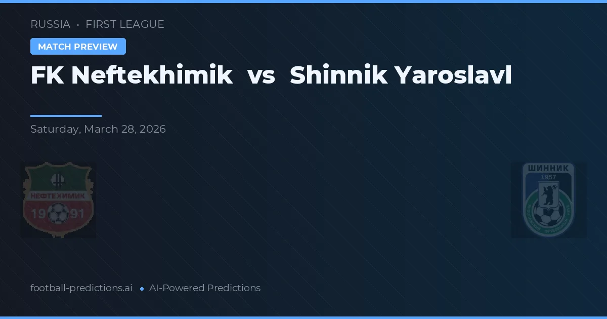 FK Neftekhimik vs Shinnik Yaroslavl — Prognose und Spielvorschau
