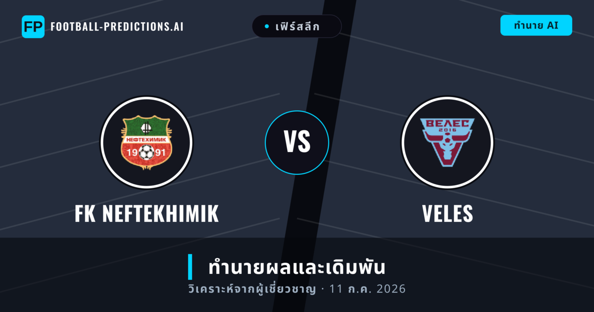 FK Neftekhimik พบ Veles — ทำนายผลและพรีวิวการแข่งขัน