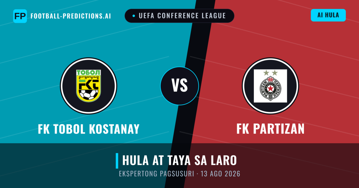 FK Tobol Kostanay vs FK Partizan — hula at preview ng laban
