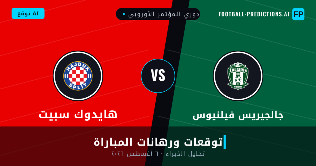 جالجيريس فيلنيوس ضد هايدوك سبيت — توقعات ومعاينة المباراة