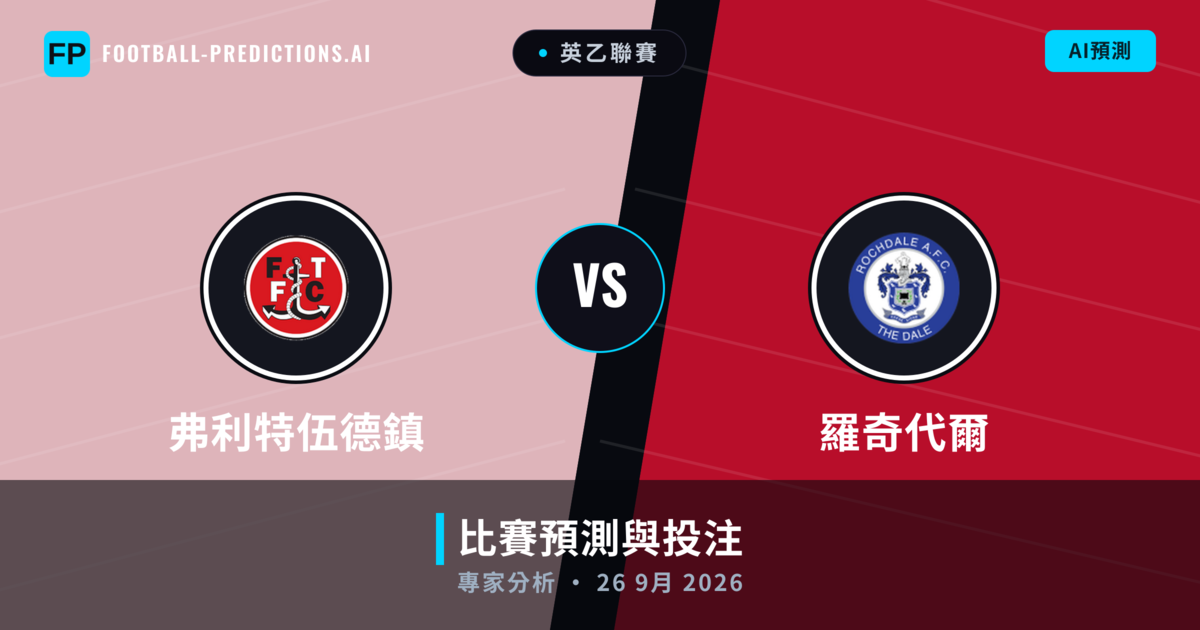 弗利特伍德鎮 vs 羅奇代爾 — 比赛预测和前瞻