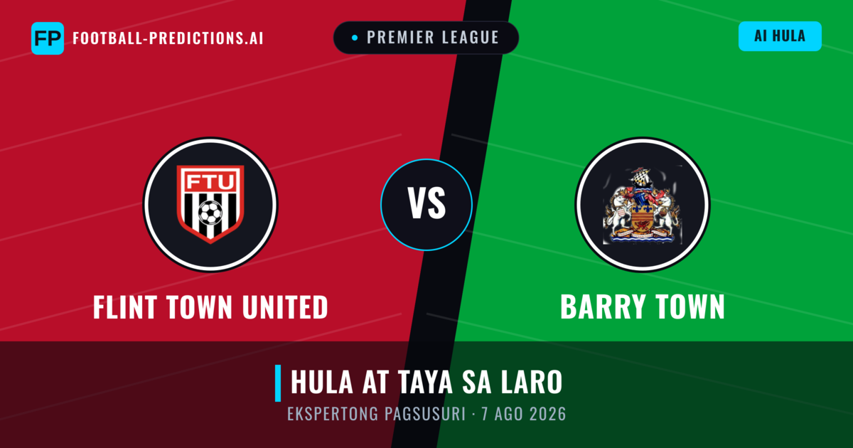Flint Town United vs Barry Town — hula at preview ng laban