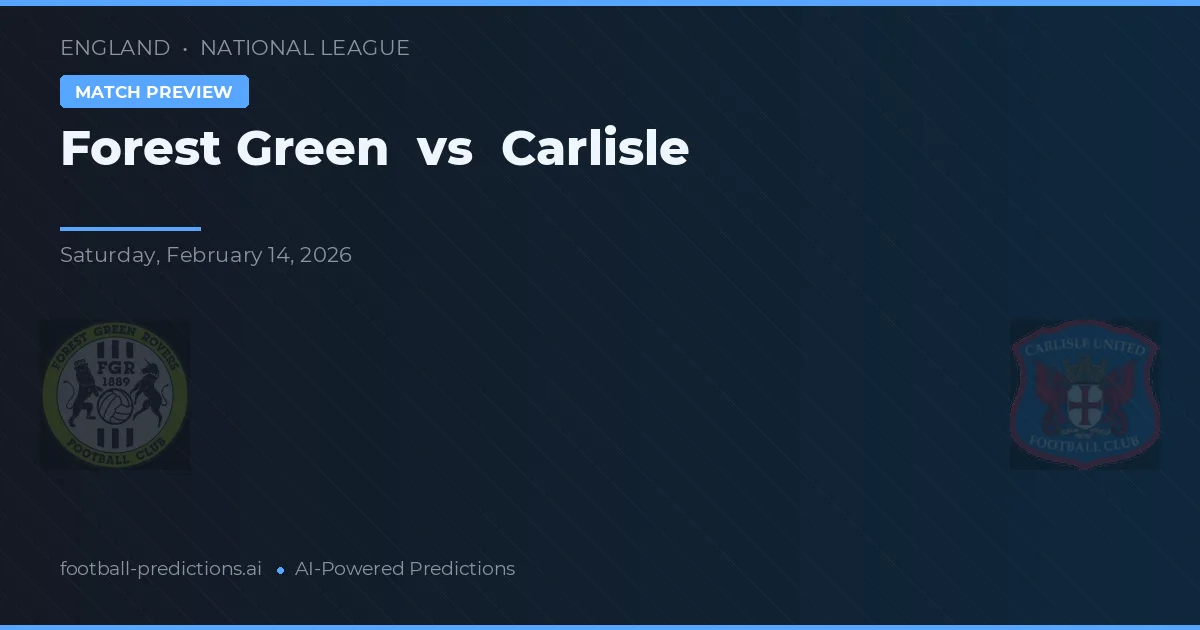 Forest Green vs Carlisle — hula at preview ng laban