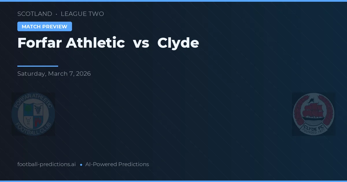 Forfar Athletic vs Clyde — hula at preview ng laban