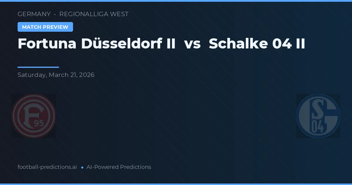 Fortuna Düsseldorf II vs Schalke 04 II — pronostico e anteprima del match