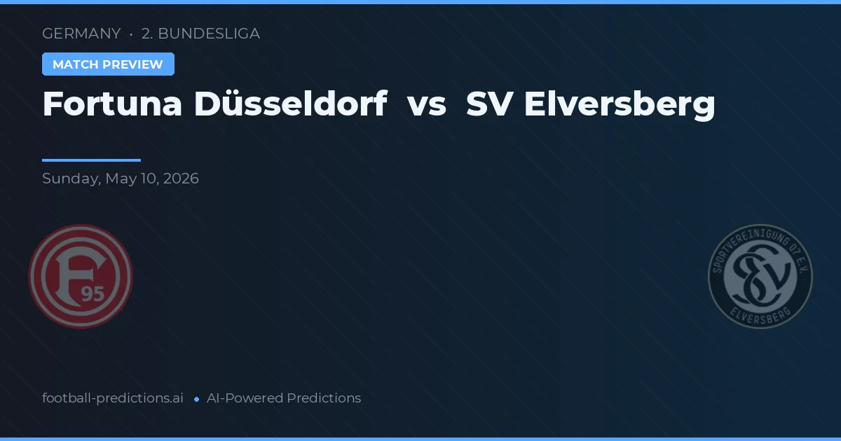 Fortuna Düsseldorf vs SV Elversberg — match prediction & preview