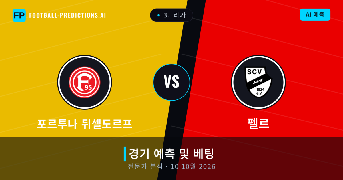 포르투나 뒤셀도르프 대 펠르 — 경기 예측 및 프리뷰