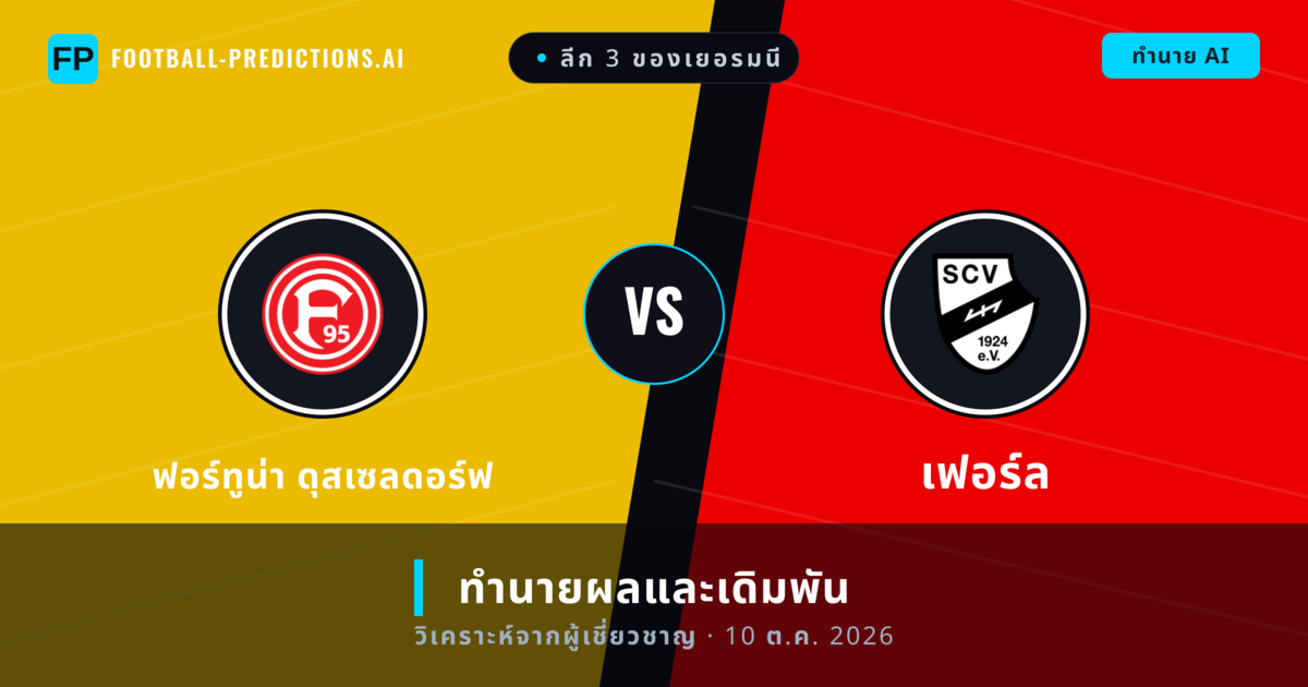 ฟอร์ทูน่า ดุสเซลดอร์ฟ พบ เฟอร์ล — ทำนายผลและพรีวิวการแข่งขัน