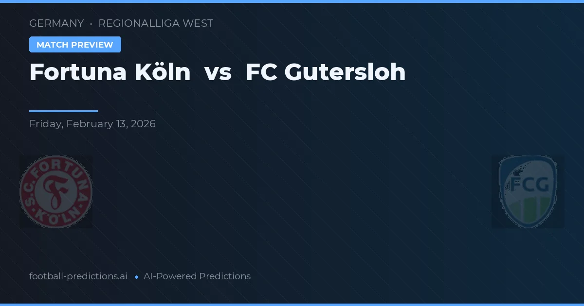 쾰른 운터나흐트 대 FC 구터슬로 — 경기 예측 및 프리뷰