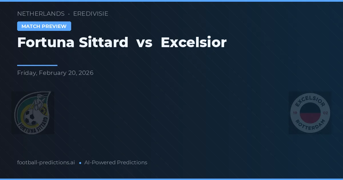 Fortuna Sittard - Excelsior — maç tahmini ve önizleme