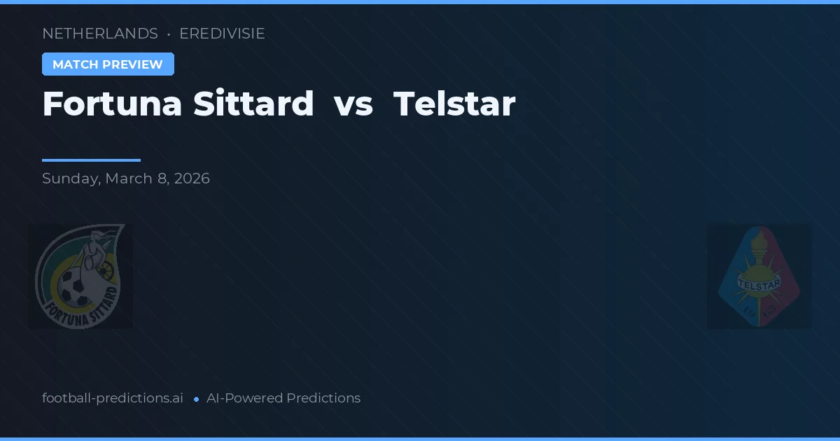 Fortuna Sittard vs Telstar — pronostico e anteprima del match