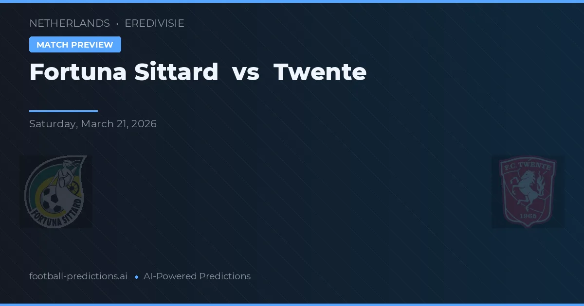 Fortuna Sittard vs Twente — prediksi dan pratinjau pertandingan