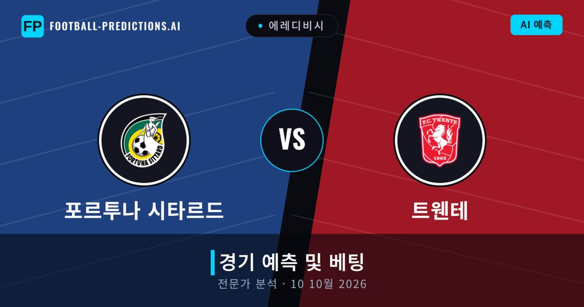 포르투나 시타르드 대 트웬테 — 경기 예측 및 프리뷰
