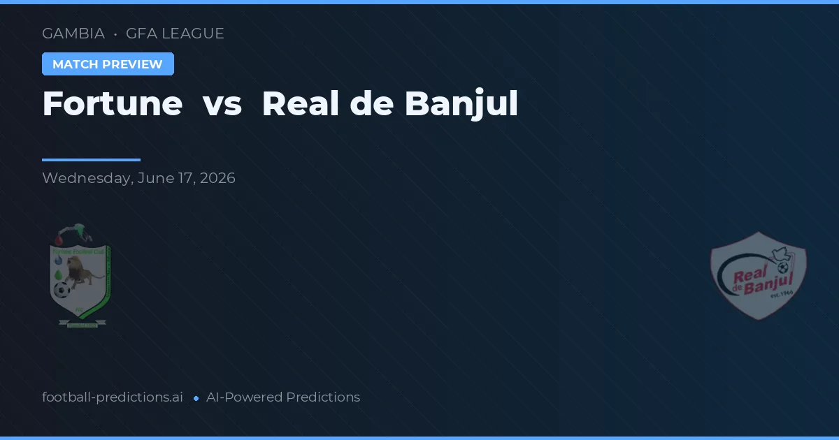 Fortune vs Real di Banjul — pronostico e anteprima del match