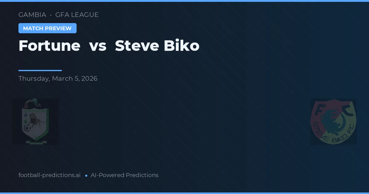 Fortune vs Steve Biko — match prediction & preview