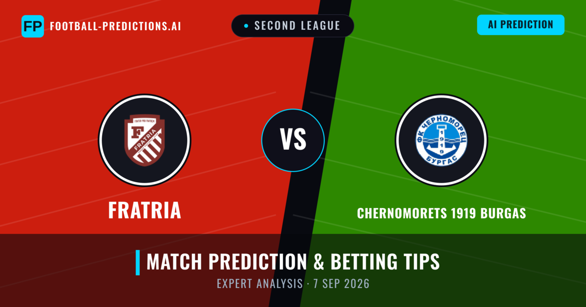 Fratria vs Chernomorets 1919 Burgas — match prediction & preview